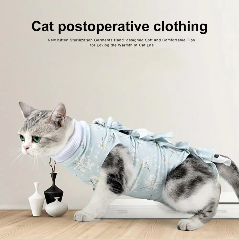 Cat Surgical Recovery Suits Cat Clothes Recovery Suit For Wounds Dog Shirt After Surgery Wear Weaning Recovery Suit Pet Clothes