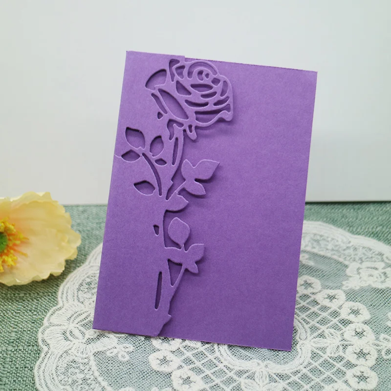 DIY Rose Flower Cutting Dies Scrapbook Album Greeting Cards knife mold Decorative Crafts Embossing Punch Stencil