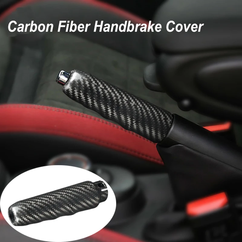 Car handbrake cover Carbon Fiber for Mini Cooper F55 F56 F57 Automotive Accessories Interior Car Handbrake Grip Covers Trim