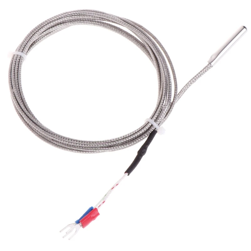 2m K-Type Thermocouple Temperature Sensor 0-600℃ 5*30mm Probe Stainless Steel