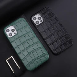 Black Crocodile Texture Leather Phone Cover For iphone15 14 14ProMax 14Plus 13Promax 13 12 11 Luxury Shockproof Back Case Coque