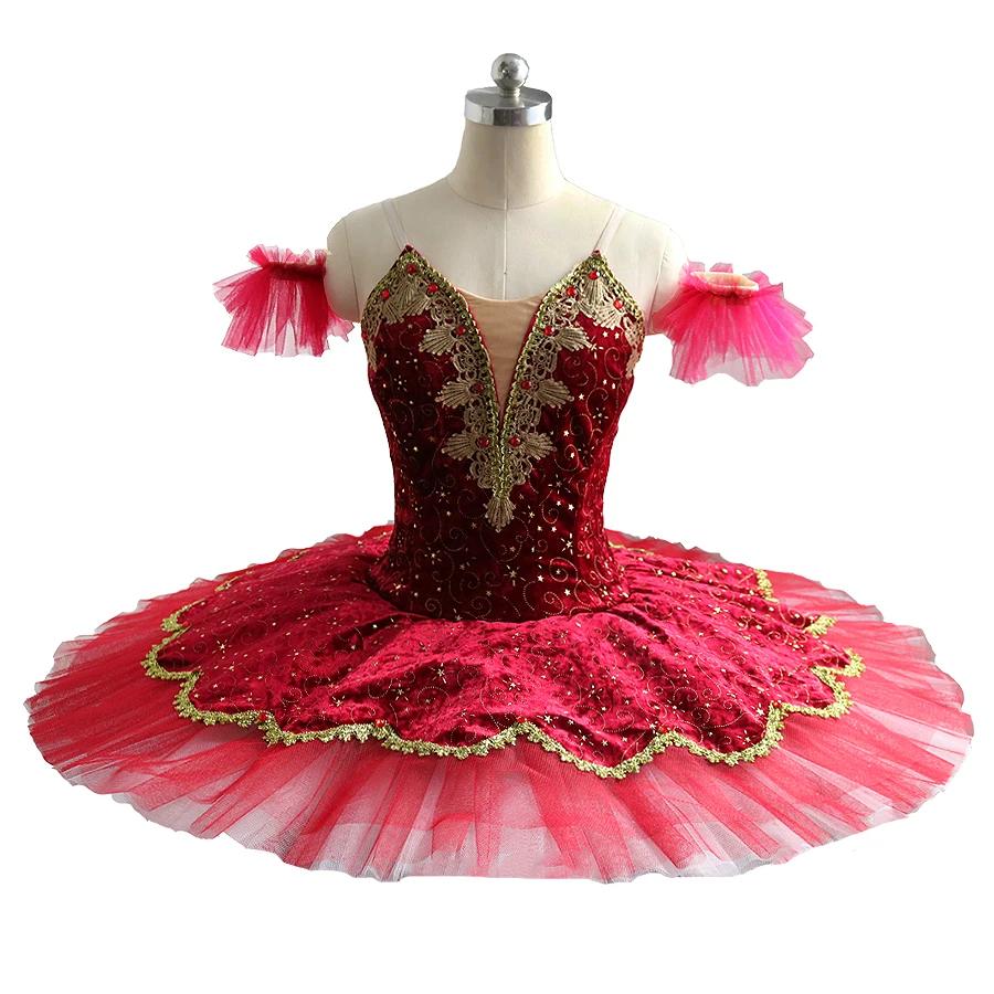 

classical ballet tutus,pancake platter performance ballet tutu Nutcracker's Spanish Dance Don Quixote Kitri's Paquita red 021