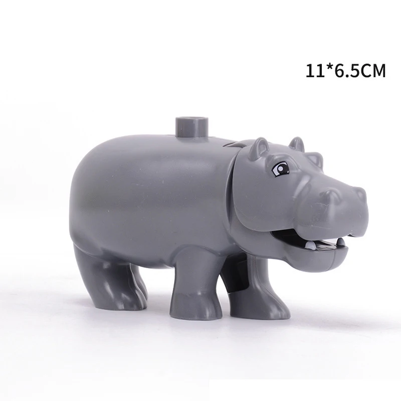 Animal Farm Series Dinosaur Tiger Lion Cat Dog Horse Deer Big Size Building Blocks Compatible with Zoo Bricks Educational Toys