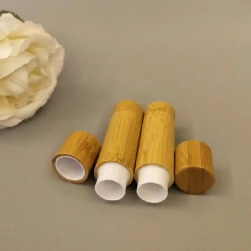 Bamboo DIY design empty lip gloss container lipstick tube, lip balm cosmetic packaging containers LX8764