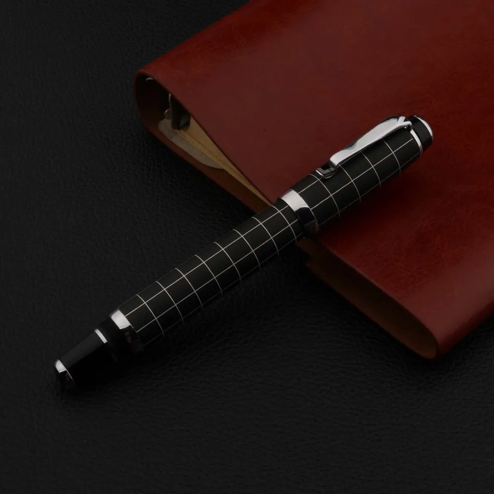 Luxury High Quality 005 Frosted BLACK Rollerball Pen Signature INK PEN Spinning BALL POINT PEN Stationery Office Supplies