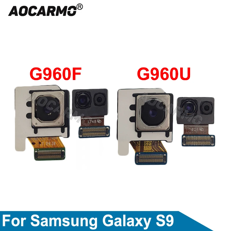 Aocarmo For Samsung Galaxy S9 G960F G960U Front And Back Rear Camera Module Big Camera Flex Cable Repair Part