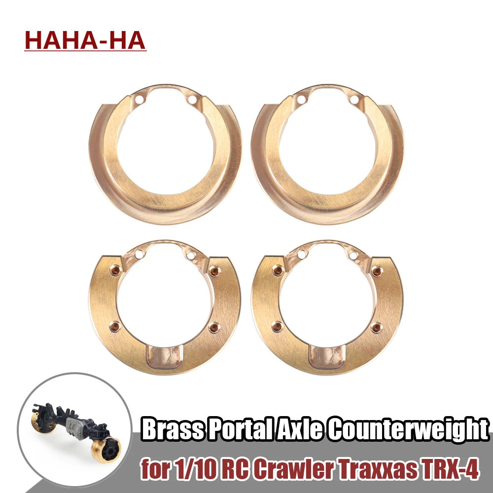 4pcs Brass Counterweight Portal Drive Axle Balance Weight for 1/10 RC Crawler Car  TRX4 TRX6 G63 G500 Upgrade Parts