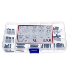 75pcs 15 Types Network Resistor Assorted Pack Kit 1 x 9pin 101 221 471 681 102 222 472 682 103 153 203 273 473 683 104 With box