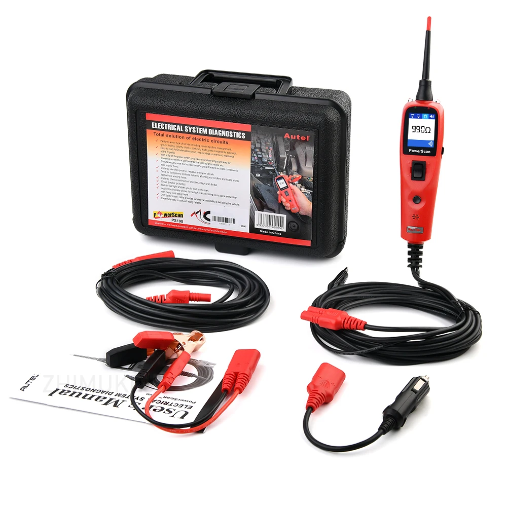 Autel PowerScan PS100 12V 24V Electrical System Auto Circuit Tester Power Probe BMS Short Open Finder Car Repair Diagnosis Tools