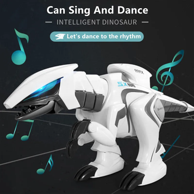 Early Education Programming Remote Control Mechanical Dinosaur2.4G Auto Demo Singing Dancing Simulation Sound RC Robot Model Toy