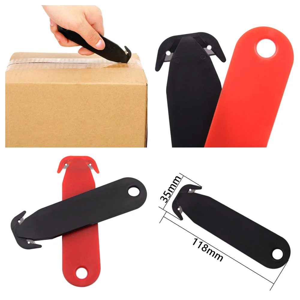 Box Cutters Portable Unpacking Letter Opener School Supplies Office Gadget Courier Mini Safety Knife Double-Edged Cutter Tool