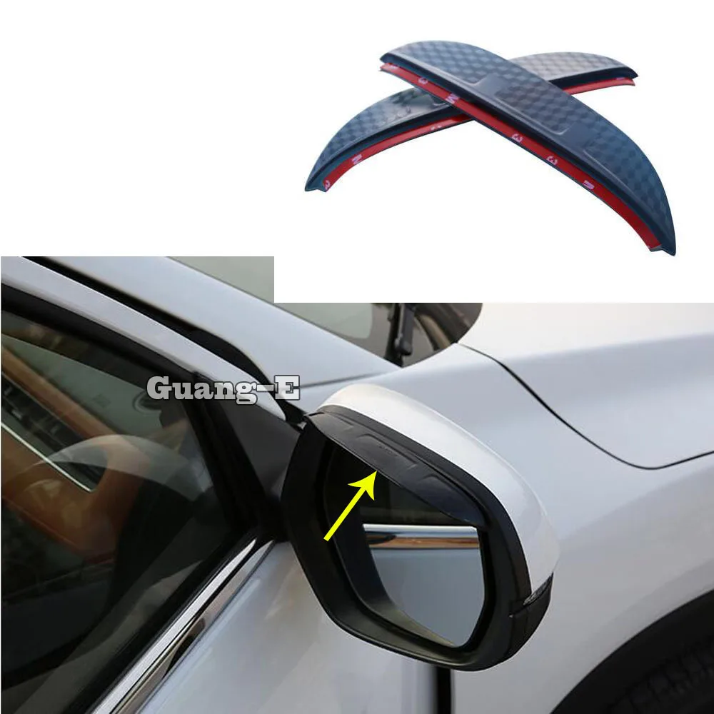 

For Volkswagen VW Tiguan L MK 2016 2017 2018-2021 Car Rear View Side Glass Mirror Trim Frame Rain Shield Sun Visor Shade Eyebrow