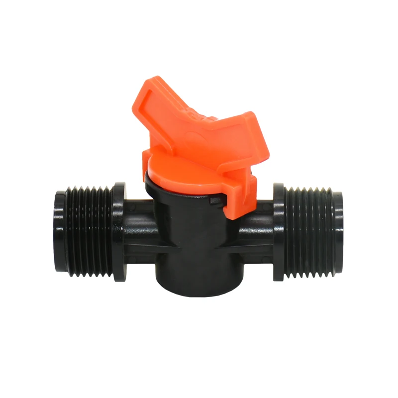 Male 1/2 to 1/2 garden hose tap 3/4 to 3/4 irrigation Water valve 2-way garden hose waterstop Connector cranes 1pcs