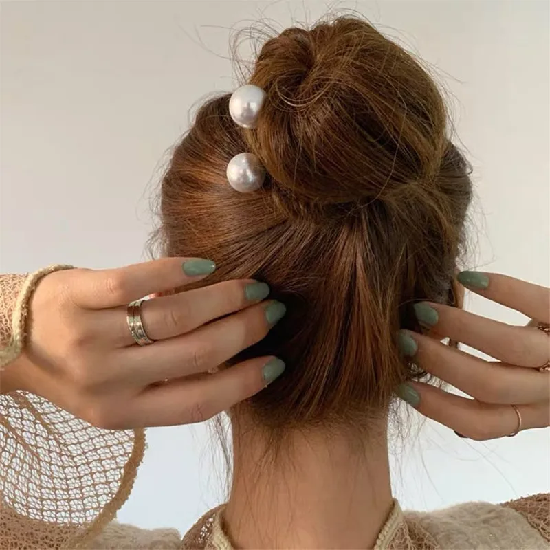 New Women U Shaped Pearl Hairpins Metal Barrette Clip Wedding Bridal  Hair Jewelry Accessories Wedding Hairstyle Design Tools