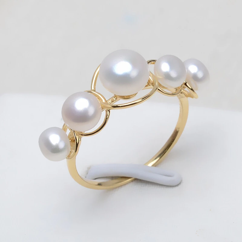 

Real AU 750 18K Gold Ring Mountings Findings Jewelry Mounts Settings Accessories Parts for Pearls Agate Coral Crystals Jade