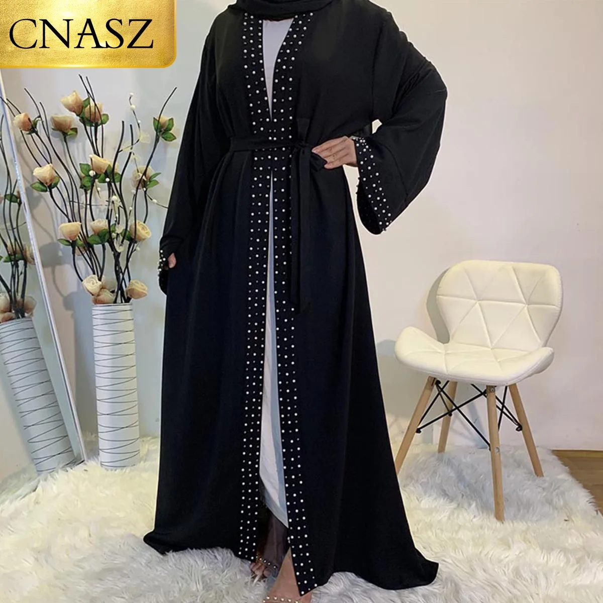 long islamic dress 2020 Plus Size Navy Blue Clothing Evening 21940L Women's Full Length Muslim Gown