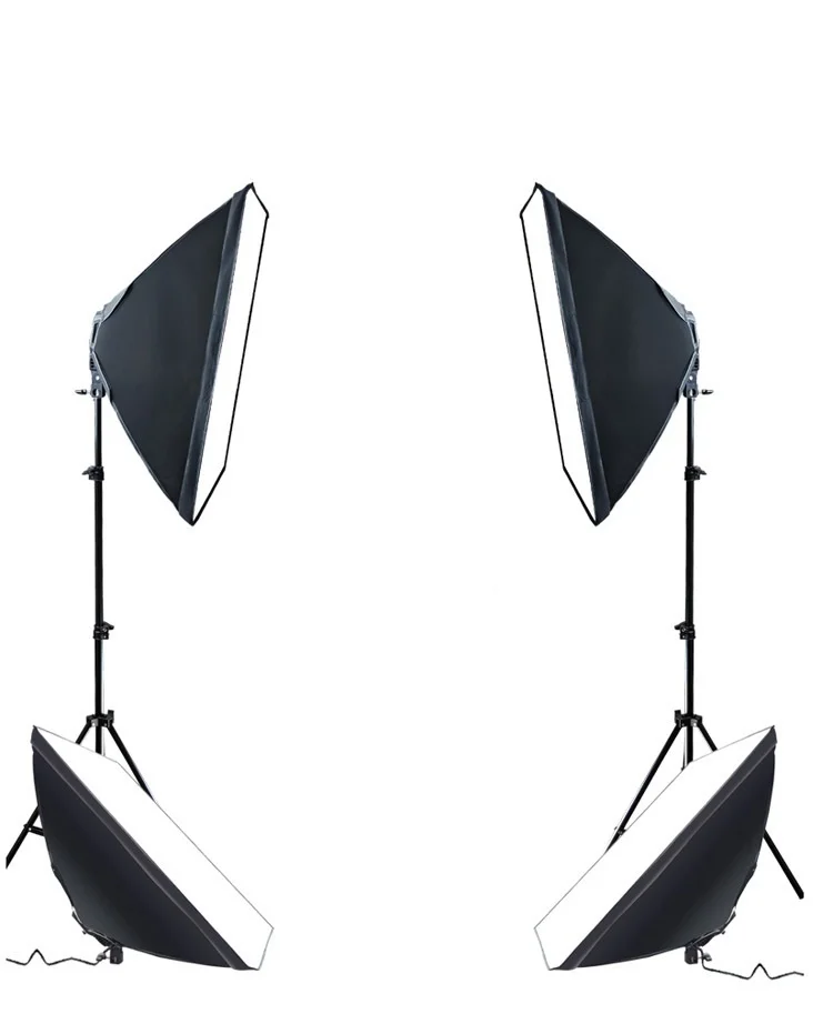 Studio PRO 1500 Watt Photography Continuous  Softbox Lighting Light Kit - 20 Inch X 28  Softboxes