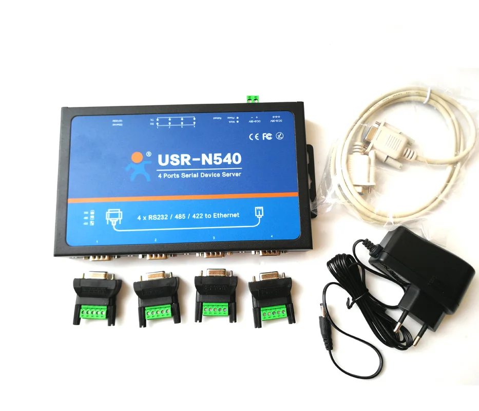 USR-N540 4 ports Serial Device Servers, Serial RS232 rs485 rs422 to Ethernet Converter module controller