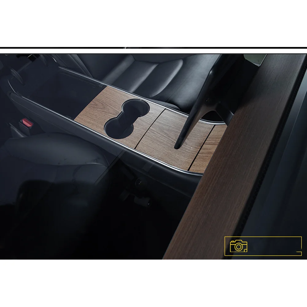 Adesivo per pannello di controllo centrale per auto per Tesla Model 3 2017-2020 accessorio interno protettivo per Tesla Model Y Wood Style Sticker