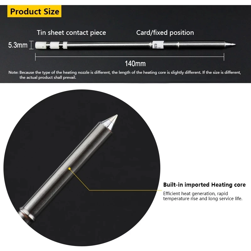 T12 Heating Element T12-BL BU I KU BC3 BC2 D24 ILS JL02 D08 D16 D32 D52 Soldering Station Accessories Replaceable Soldering Tip