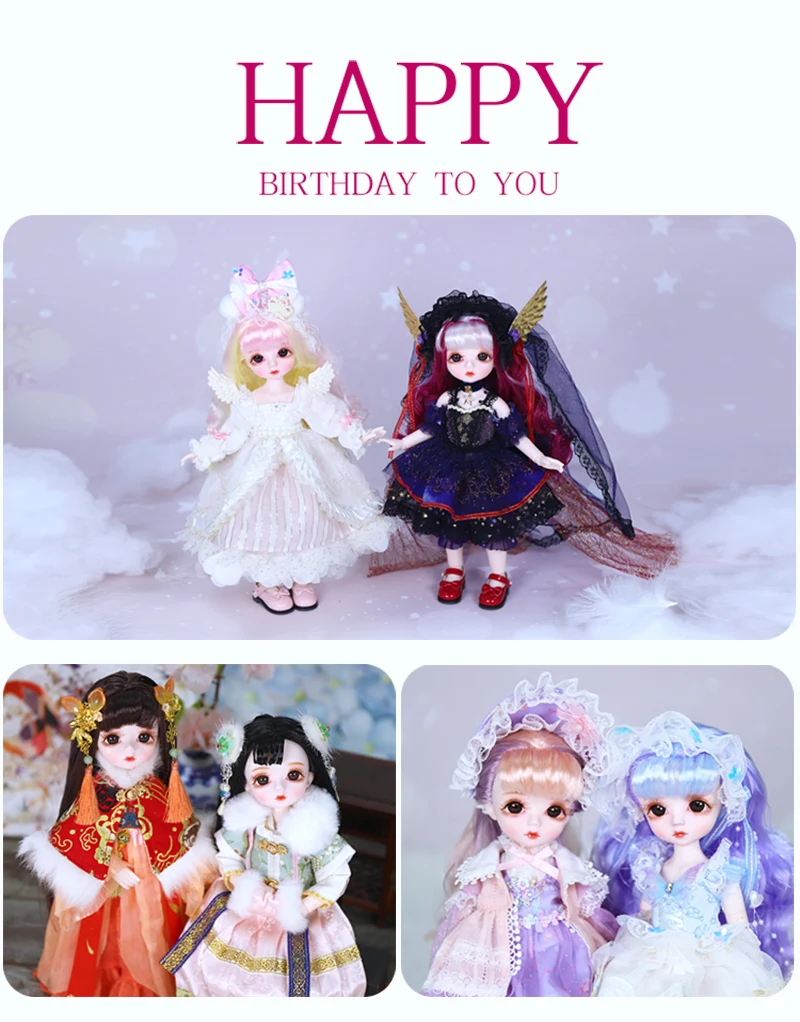 DBS DREAM FAIRY Puppe 1/6 BJD Name von Little Angel, mechanischer Gelenkkörper mit Make-up, inklusive Kopfhaut, Augen, Kleidung für Mädchen SD – Detail 4