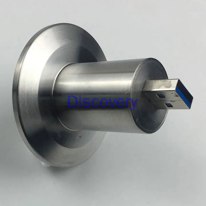 

Custom 304 Stainless Steel KF16 KF25 KF40 KF50 Flange with 1 Core USB3.0 Vacuum Feed-through Electrode