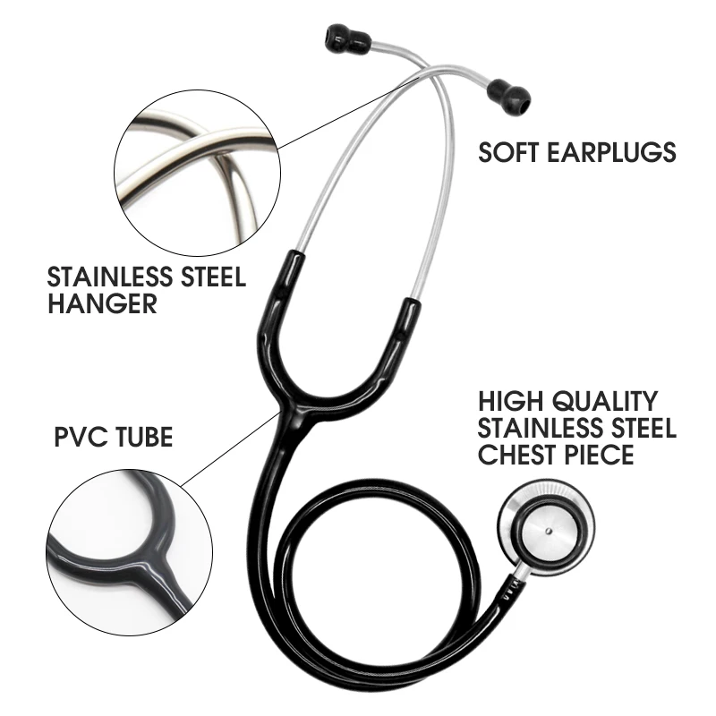 Professional Double-head Double Tube Medical Stethoscope Medical   stethoscope cardiology medical devices for Medical Nurses