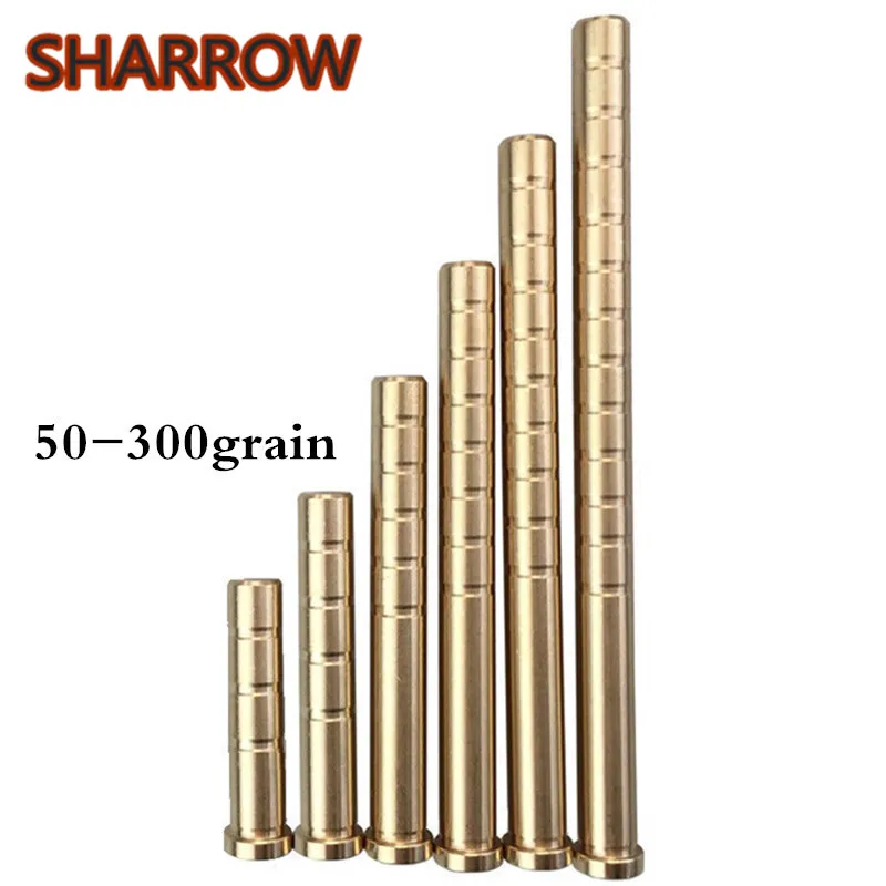 

12/24Pcs 50-300Gr Archery Copper Seat Copper Heavy Weight Connect Fit ID6.2mm Arrow Shafts Arrow Shooting Practice Accessories