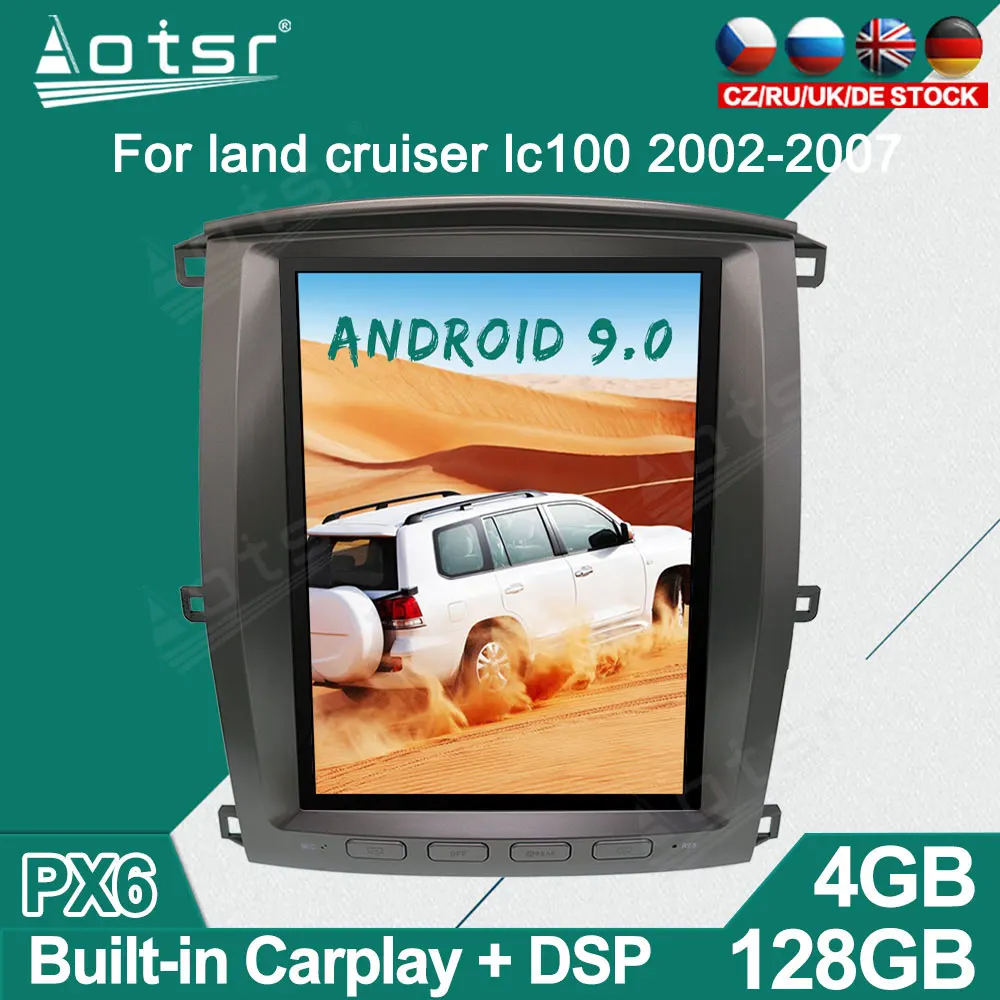 For Toyota Land Cruier LC100 2003 + Android Car Radio Player GPS Navigation Auto Stereo Multimedia Video Headunit DSP carplay 4G