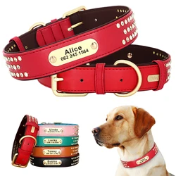 Bling Rhinestone Dog ID Collar Personalized Dogs Collars Necklace With Name Plate Soft Padded Pet Necklace Free Engraving S-2XL