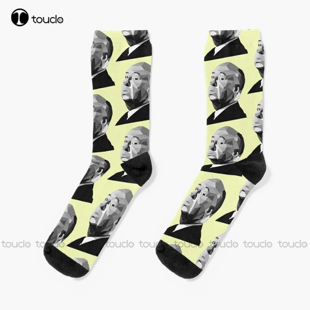 Alfred Hitchcock Geometric Movie Print. Birthday Party Gifts. Officially Licensed Merch. Socks Black Socks For Women Custom Gift