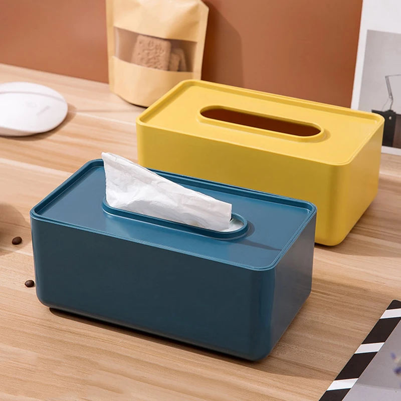 Bathroom Kitchen Wooden PP Plastic Tissue Box Solid Wood Napkin Holder case Car Home Decoration tissue box holder for car new