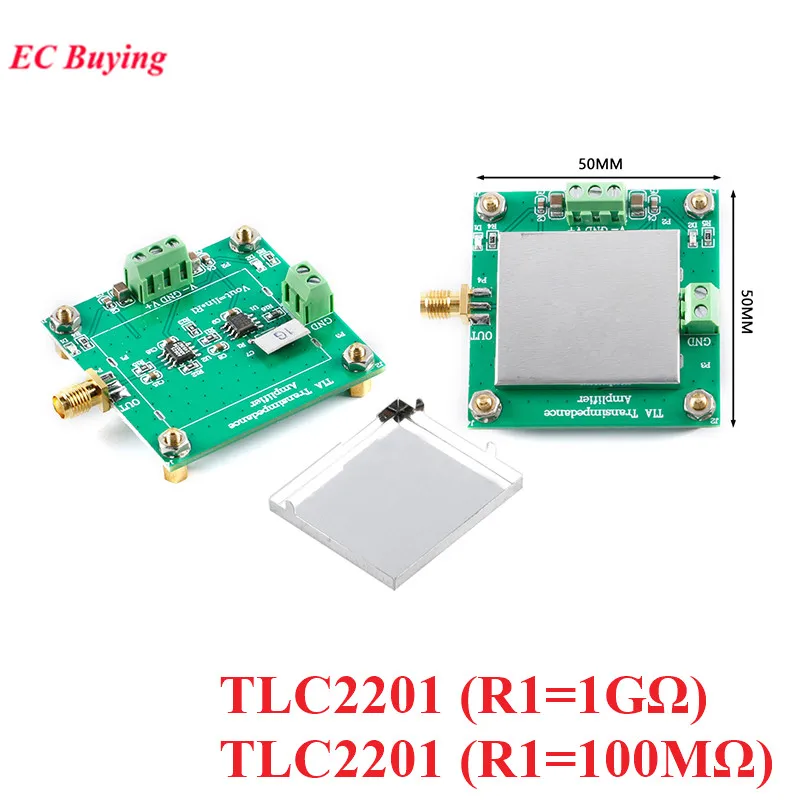 TLC2201 TIA Transimpedance Amplifier Board Weak Current Measurement Module IV Conversion Preamplifier Silicon Light Detection