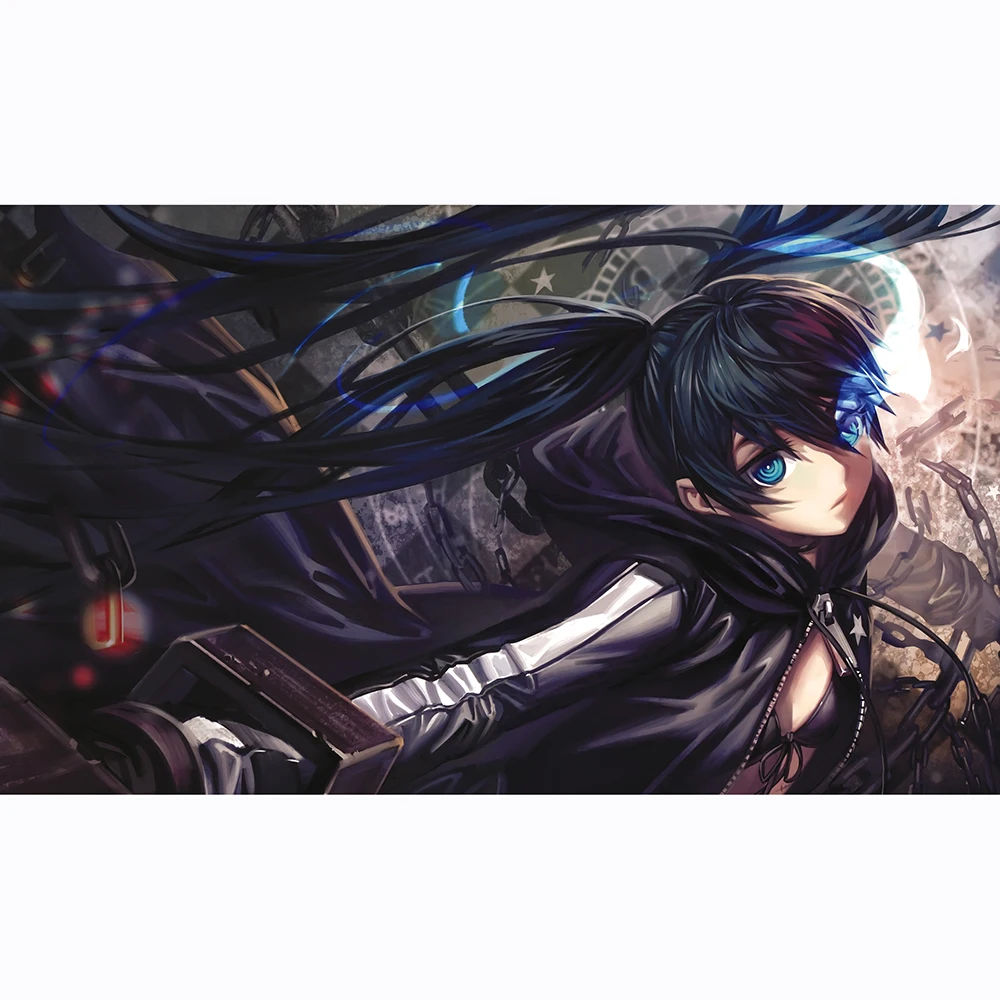 

(Black Rock Shooter Playmat) Custom Anime Game Sexy Play Mat Board Games Custom Big Play Pad Tarot Mat