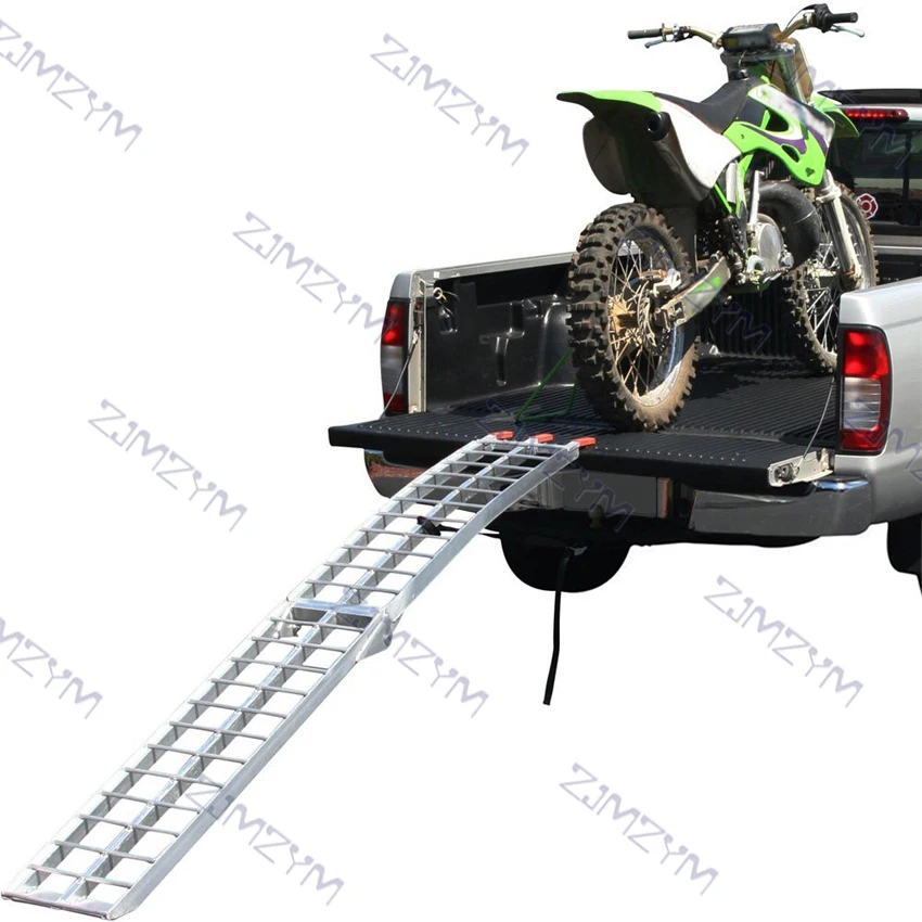 Folding Ladder Steps Motorcycle Loading Trailer Transportation Loading Folding Stairs Aluminum Alloy Ladder Cimbing Ladder 226CM