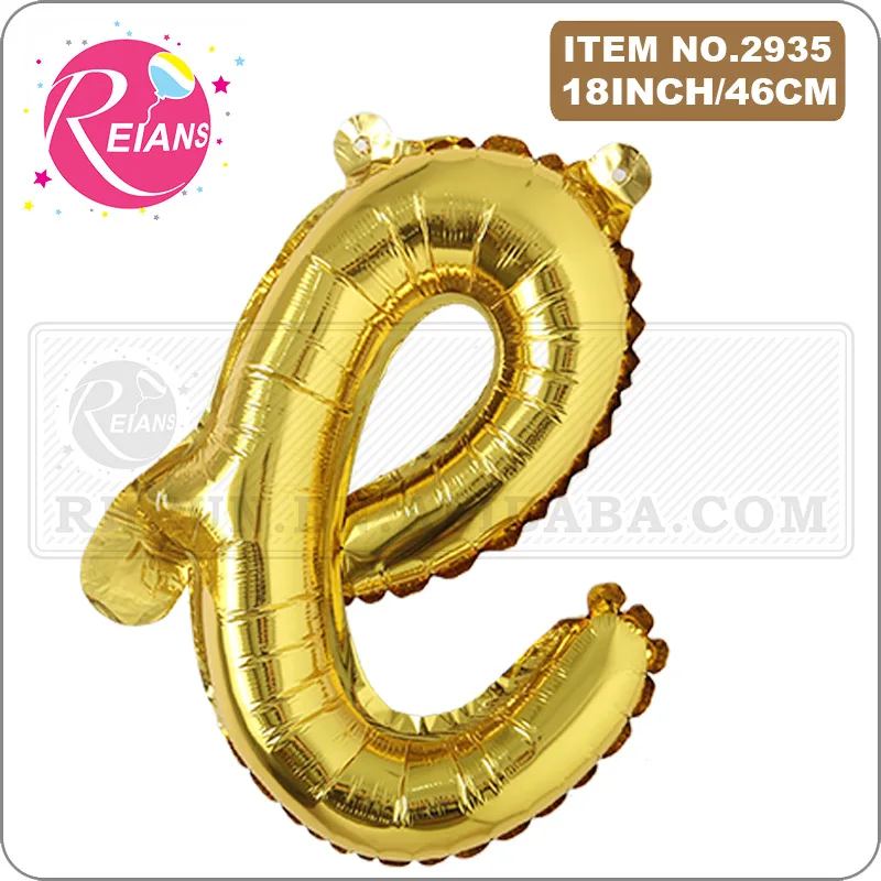 16 inch Gold Happy Birthday letter A-Z balloons Lowercase letters handwriting style letters ballons birthday party decor Globos