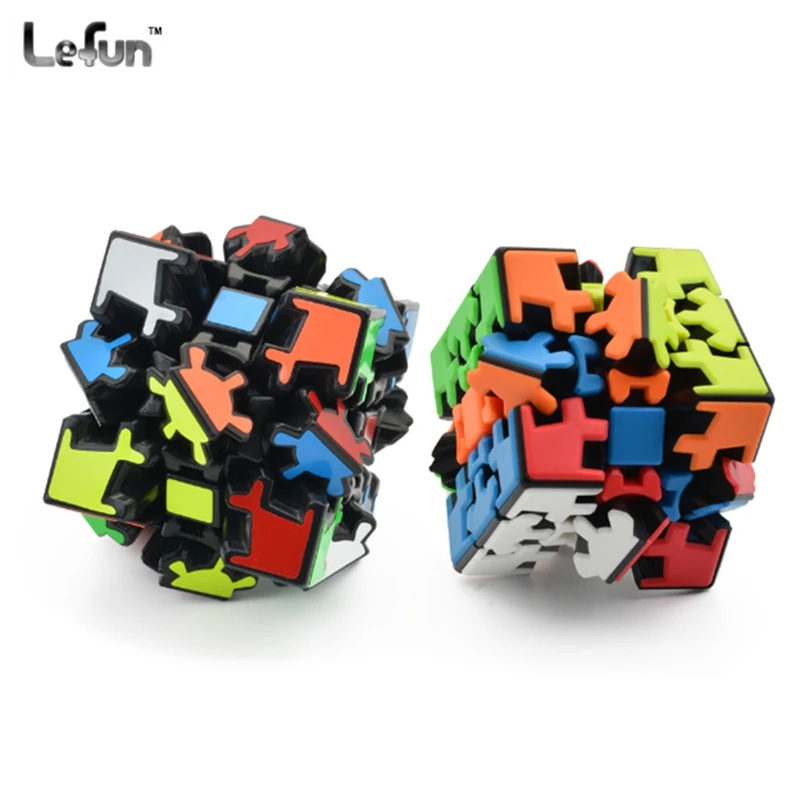 Lefun Full Sticker Gear Puzzle Magic 3x3 Cubes Speed Cube Professional Logic Game Educational Toys Autism Kids Toys  brain Games