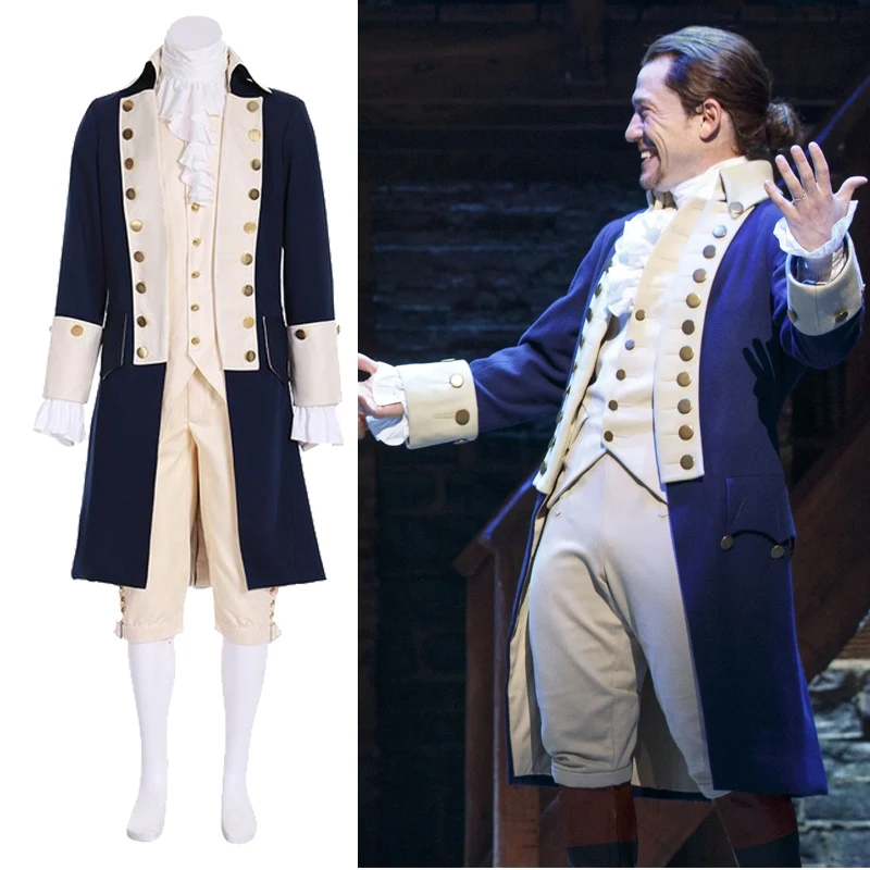 Costumebuy Musical Hamilton Alexander Hamilton Cosplay Costume Men Uniform Outfits Halloween Carnival Suits custom made