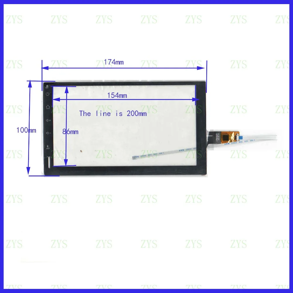 ZhiYuSun STC-911 NOVO polegada 174 milímetros * 100 milímetros painel de sensor de Toque 7 6 uso STC911  sobrepor O linh