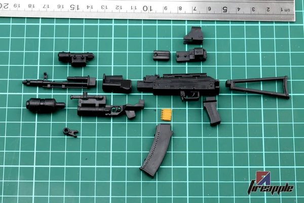 Fusil d'assaut AK74 à échelle 1:6, arme en plastique assemblée 4D, modèle de odorpour figurine de 12 pouces, jouet