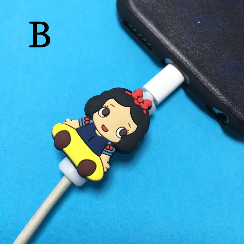 1 sztuk Disney USB kabel Protector słuchawki przewód przewód ochrony pokrywa danych ładowarka słuchawki linii ochronnej dla iPhone Android