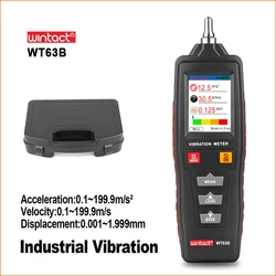 WINTACT Vibration Analyzer Vibrator Analizador De Vibraciones Digital Vibration Meter Tester Handheld WT63B Medidor Vibraciones