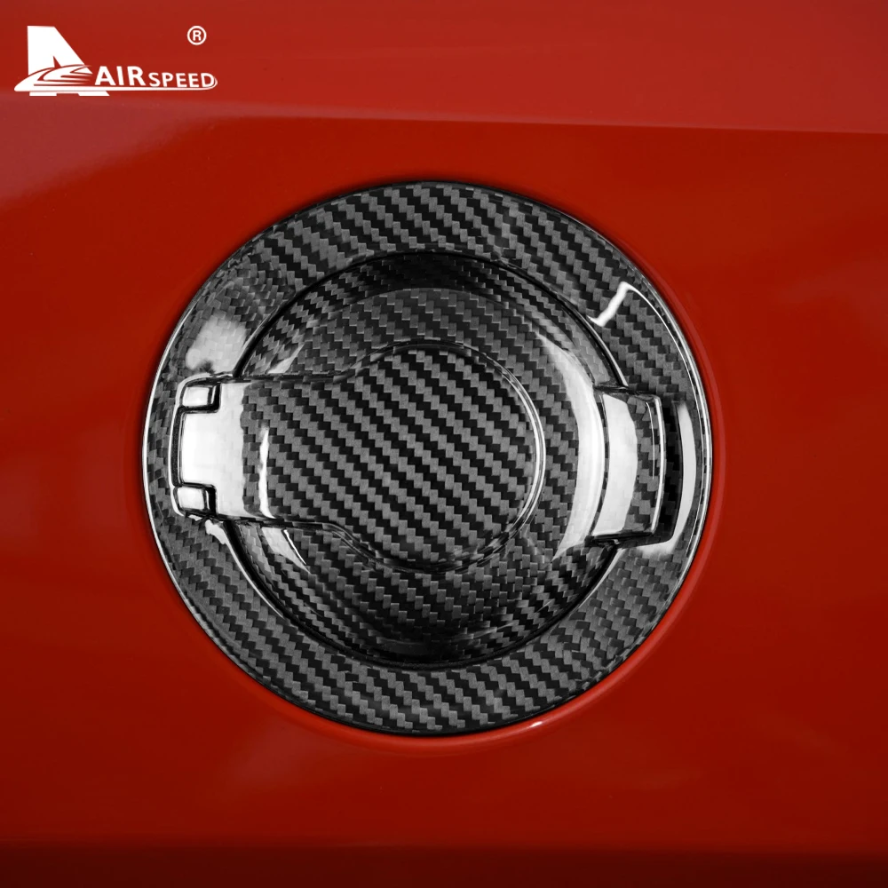 Real Hard Carbon Fiber for Dodge Challenger SRT 2008 2009 2010 2011 2012 2013 2014 2015 2016 2017 2018-2023 Fuel Tank Cap Trim