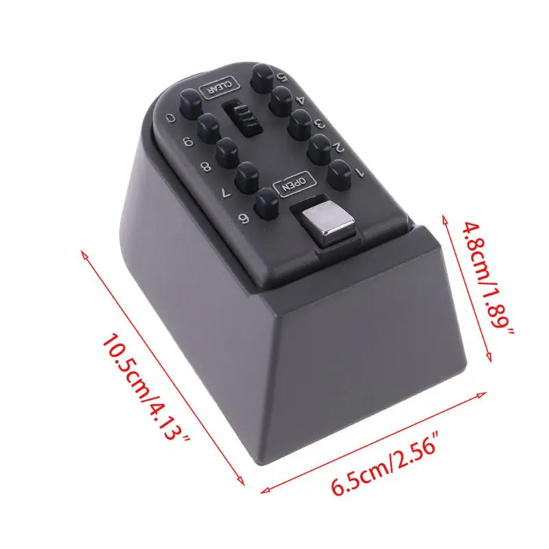 Wall Mount Spare Key Safe Storage Box for Home Family Realtor Waterproof Push Button Code Combination Password Security Case