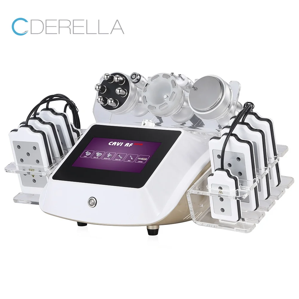 6 in1 40k Ultrasound Cavitation Machine Body Slimming Face Lifting Vacuum Cupping Massage Anti-Cellulite Skin Beauty Device