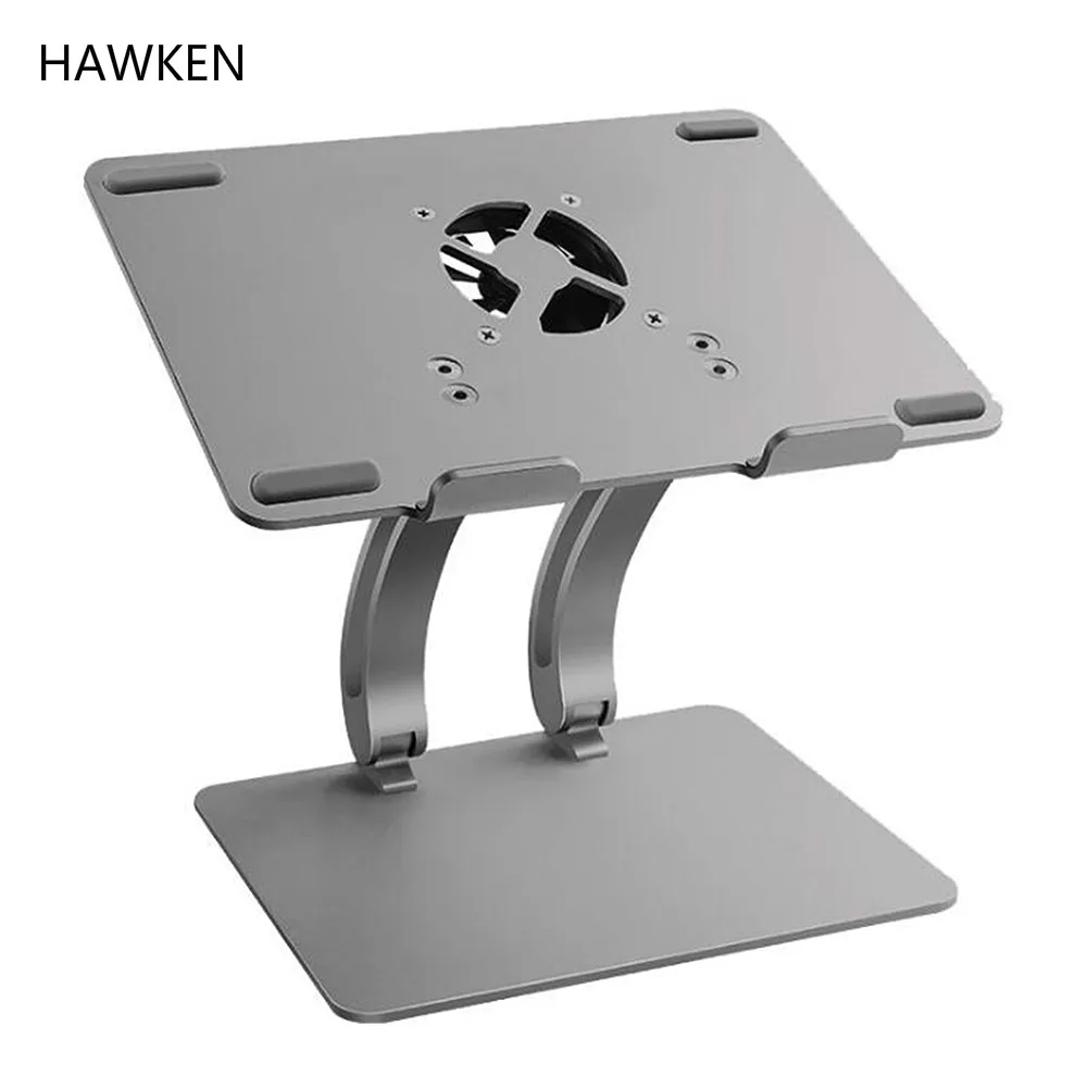 HAWKEN Adjustable Laptop Holder with USB Hub Cooling Fan  Notebook Cooling Stand for MacBook Air/Pro 11-17 inch