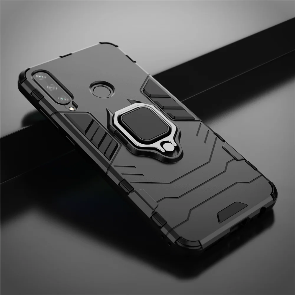 Shockproof Armor Case Huawei Y6P Case MED-LX9N Case Ring Holder Stand Phone Back Cover for Huawei Y6P MED-LX9N Y 6P 2020 6.3