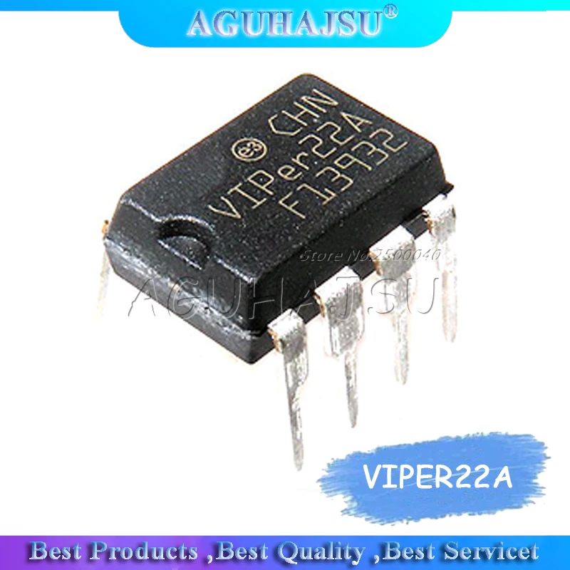 20pcs VIPER22A VIPER22 DIP-8 AC/DC Converters Low  OFF-Line SMPS new original