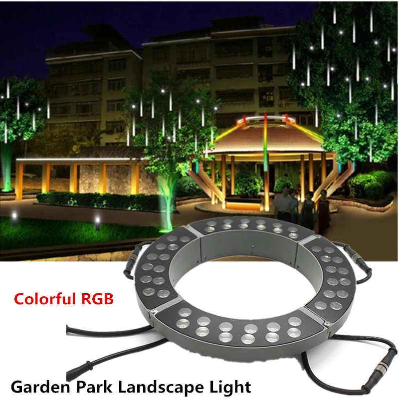 

60W Low Voltage Landscape Lighting Pillar Lamp Landscape Lights for Lawn Patio Pathway Yard Garden Spotlight RGB Ip65 Tree Light