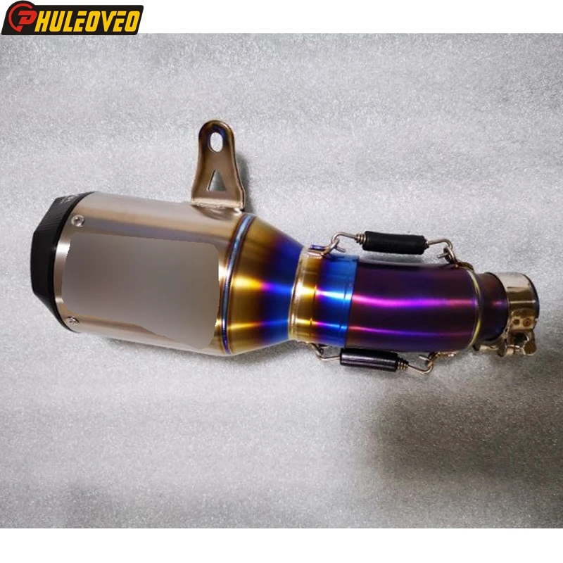 

Titanium Alloy for Kawasaki Z400 ABS 19-21 NINJA400 NINJA400 ABS 18-23 Motorcycle Slip-on Exhaust Link Pipe Carbon Fiber Muffler